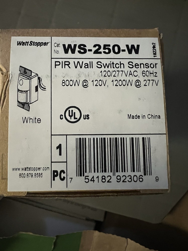 WS-250-W PIR Wall Switch Sensor