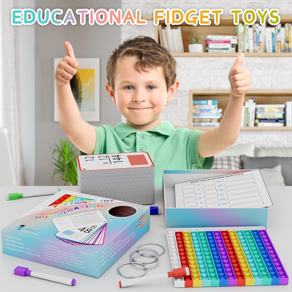 Multiplication Flash Cards + Multiplication Chart - Math Manipulatives Fact C...
