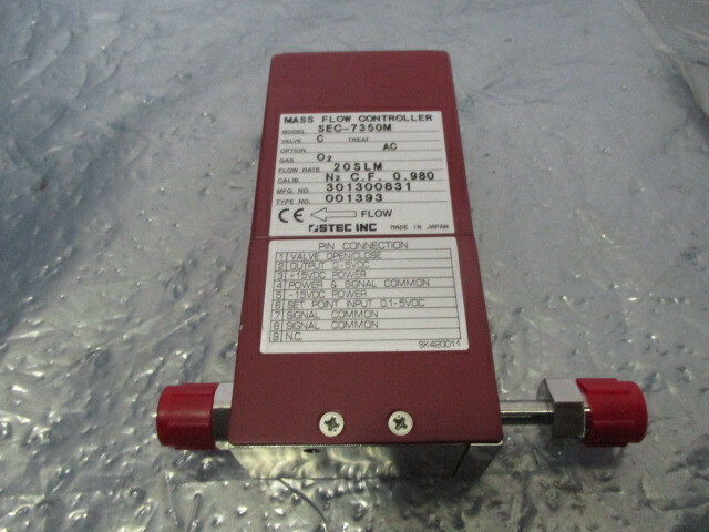 STEC SEC-7350 Mass Flow Controller MFC, O2 20 SLM, SEC-7350MC, SEC-7350M, 421992