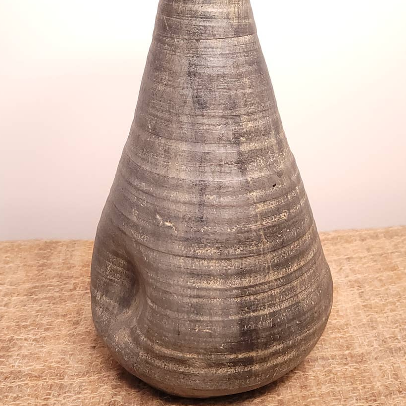 16" Boho Vibe Earth Tone Ceramic Decorative Table VaseStyle Handmade
