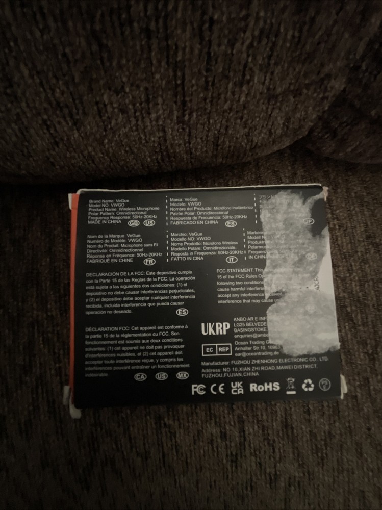 Wireless Lavalier Microphone System VeGue 2.4GHz Wireless Microphone System VWGO