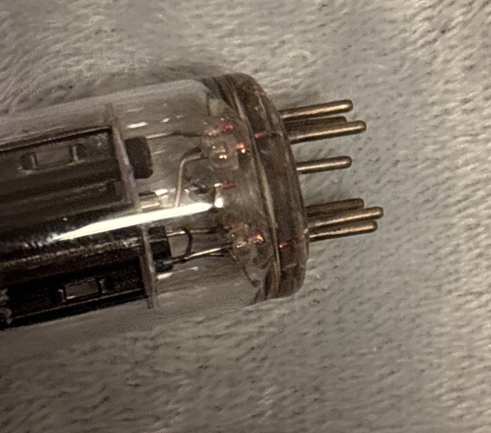 2 Japan 6X4 Vacuum Tubes EiCO Hitachi Black Plate Halo Getter Rectifier Amp Test