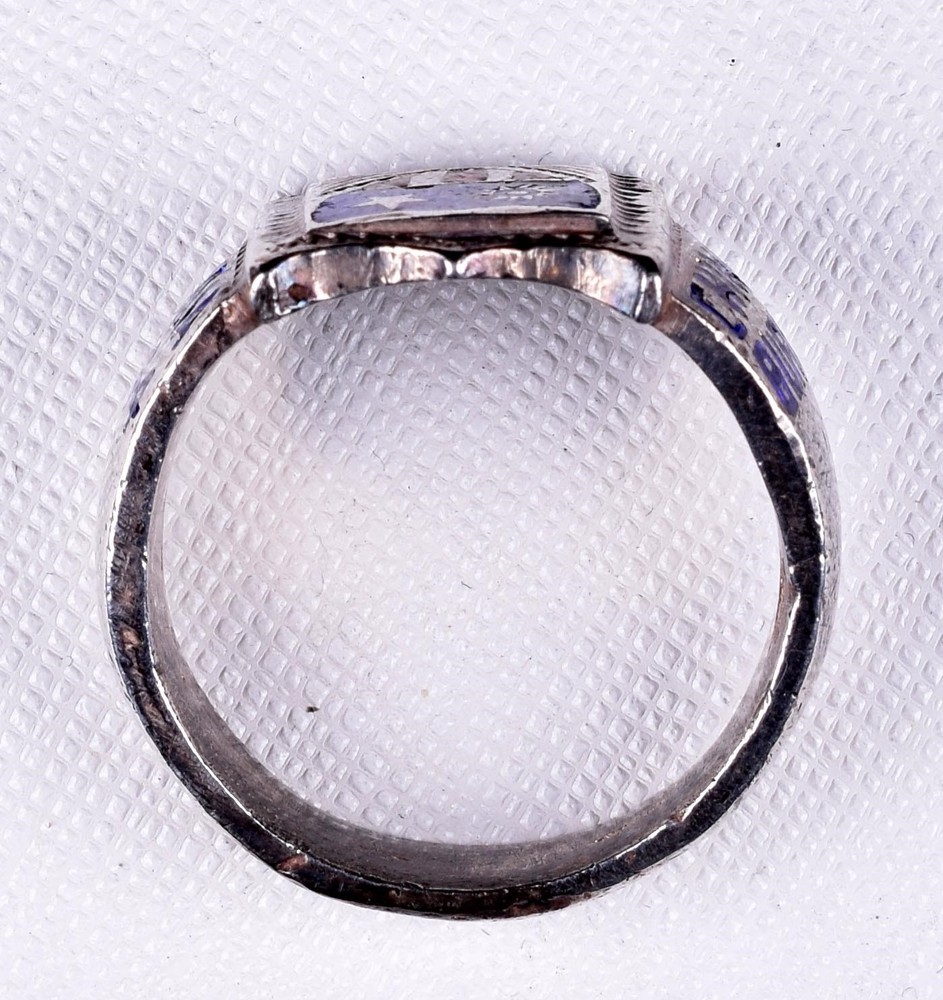 1944 WW2 India China Burma Campaign Ring Enameled Sz 10.5