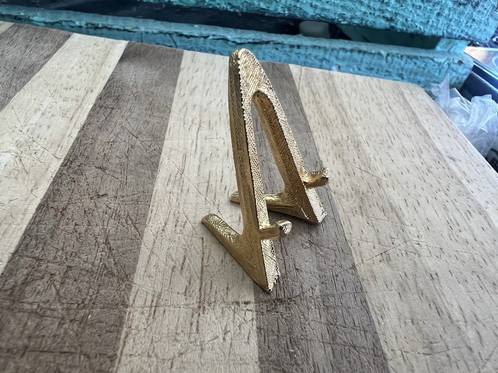 Miniature Gold Toned Display Easel