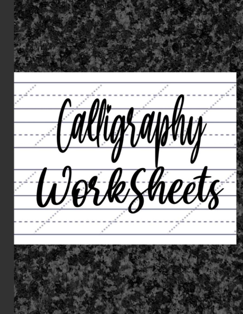 Calligraphy Worksheets: Lines Papers for Calligraphy Writing with slant angle...
