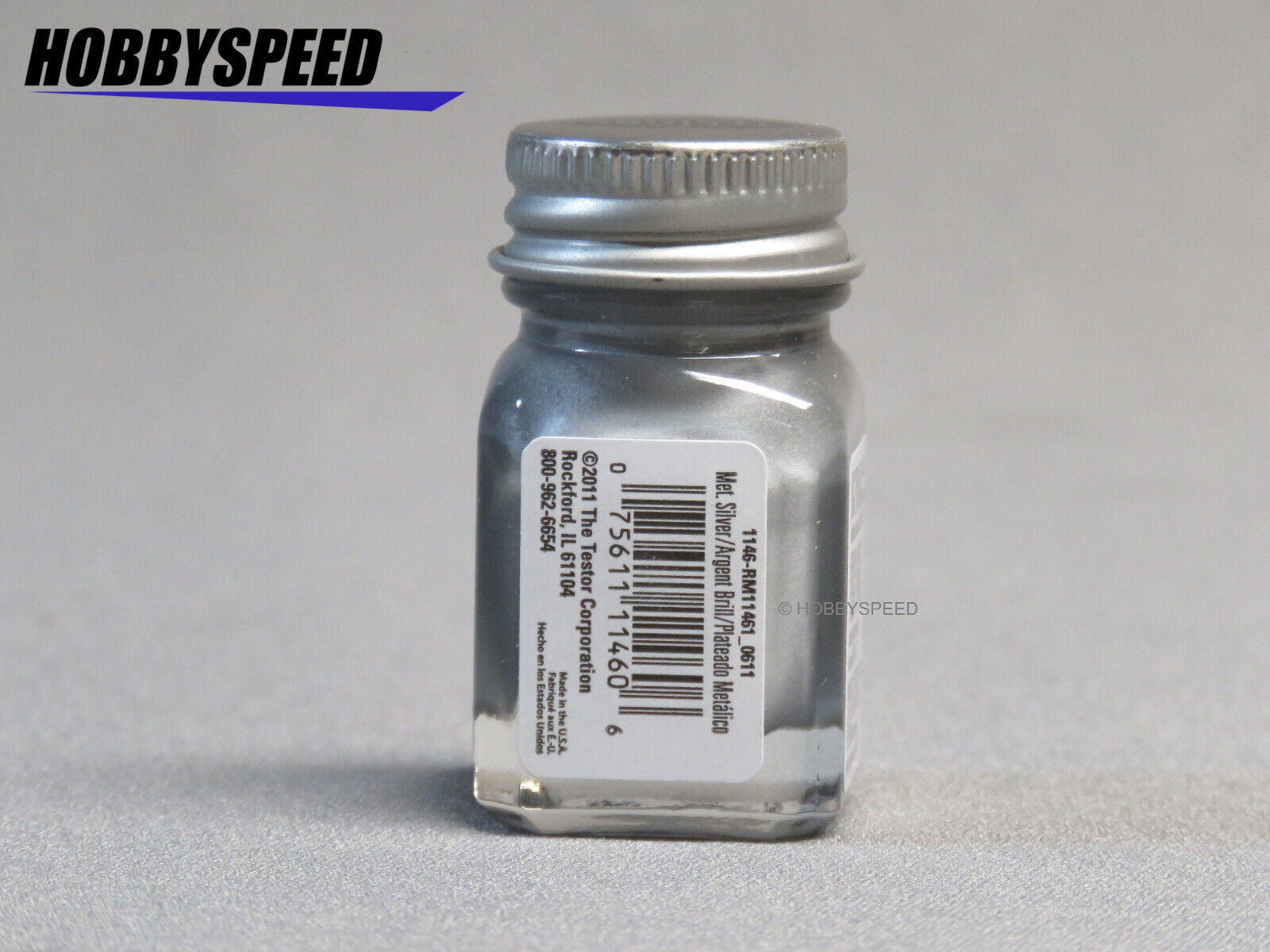 TESTORS 1146 PAINT METALLIC SILVER ENAMEL 1/4oz plastic model car TES1146 NEW