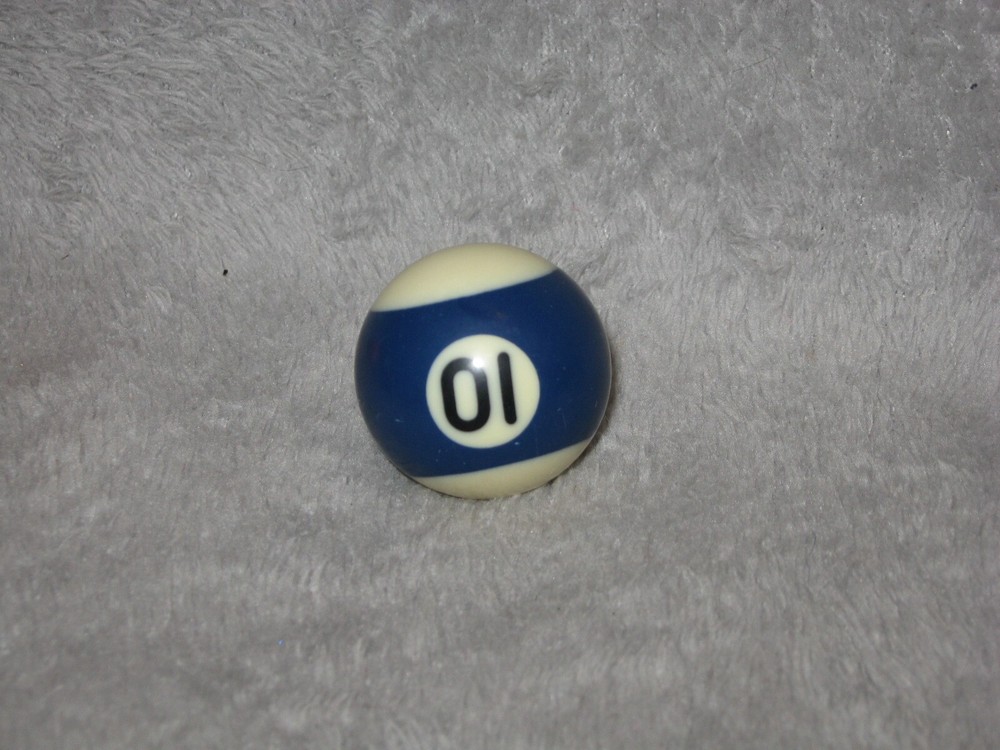 Mini Pool Ball #10 Blue Stripe 1.5" Diameter Miniature Billiard Replacement