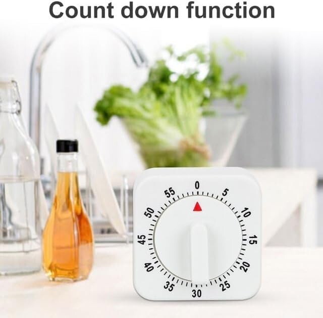 2Pcs Kitchen Cooking Timer Clock Mechanical Alarm 60 Minutes Count Down Counter