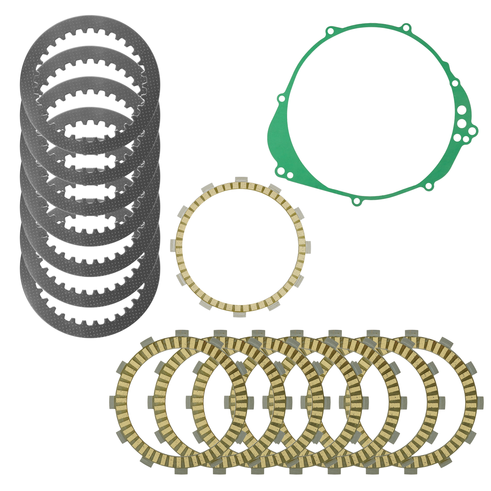 Clutch Friction Steel Plates and Gasket Kit for Yamaha R1 YZF-R1 YZFR1 1999-2003