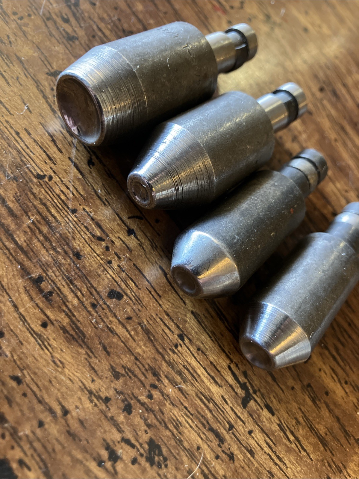 4 Lg Oval Head Rivet Squeezer Die 3/8 Shank Aircraft Aviation Brazier Belly Tank