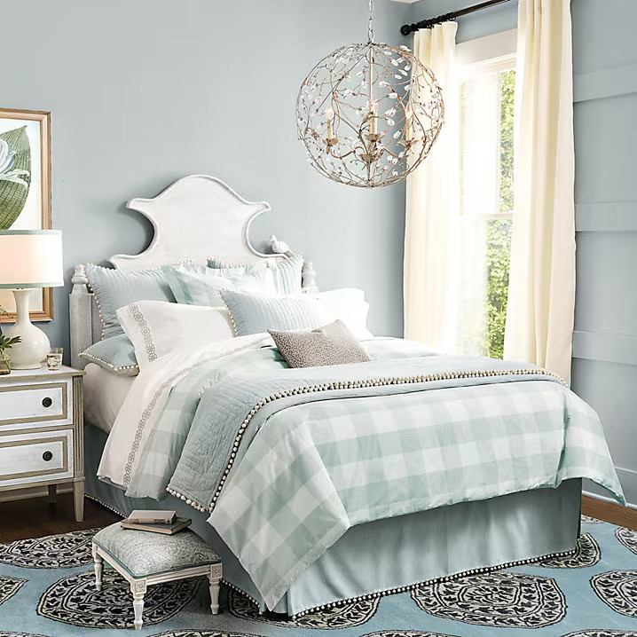 Ballard Designs Audree Pom Pom Bedskirt - No Import Fees