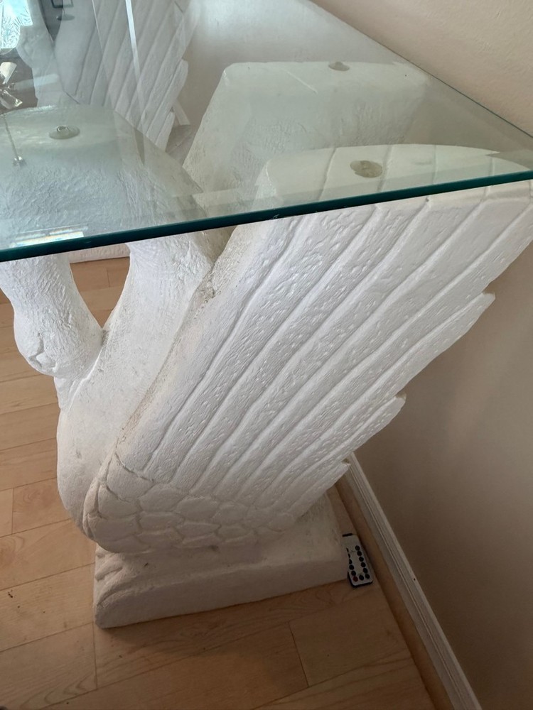 Beautiful 1980s Postmodern Swans console / entry table