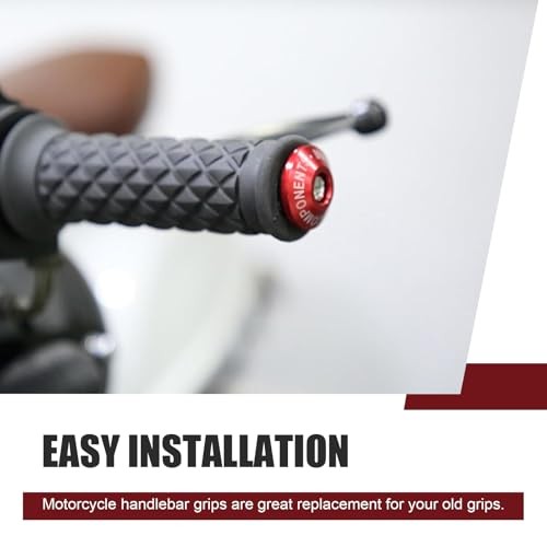 2 PCS 7/8" Motorcycle Handlebar End Caps, Universal Handle Bar End Weights Red