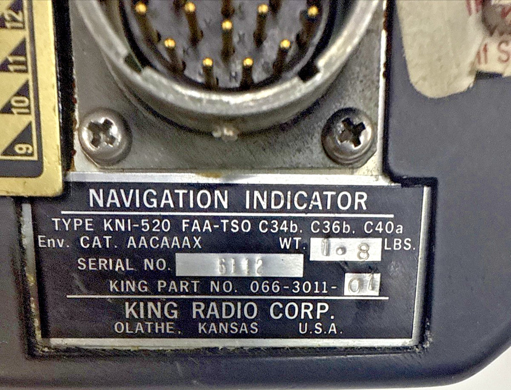 Bendix King Navigation Indicator KNI-5200 PN 66–3011–01