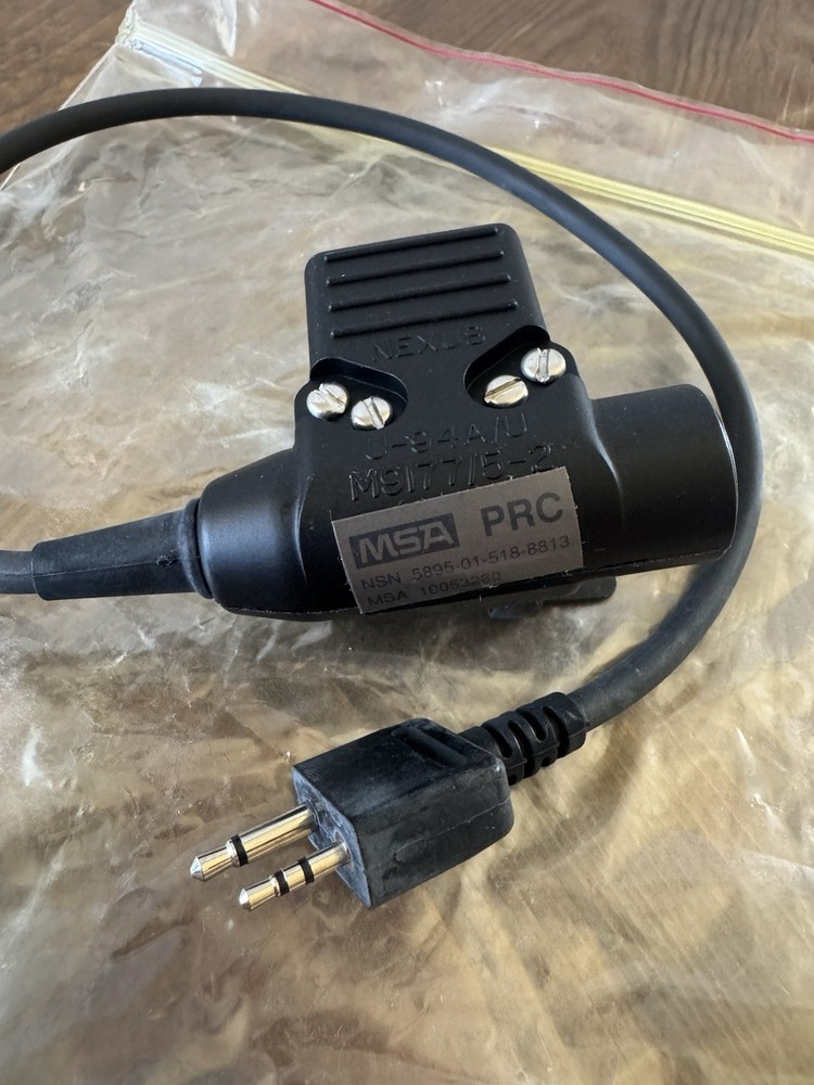 MSA PRC PTT Single Comm Cable ~ ICOM MSA # 10053280