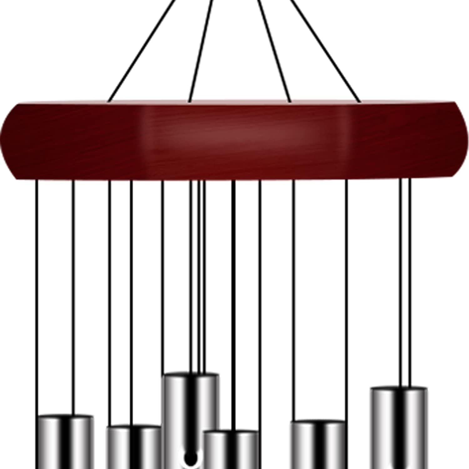 28" Wind Chimes Large Deep Tone Chapel Bells 6 Tubes Outdoor Garden Home Decor