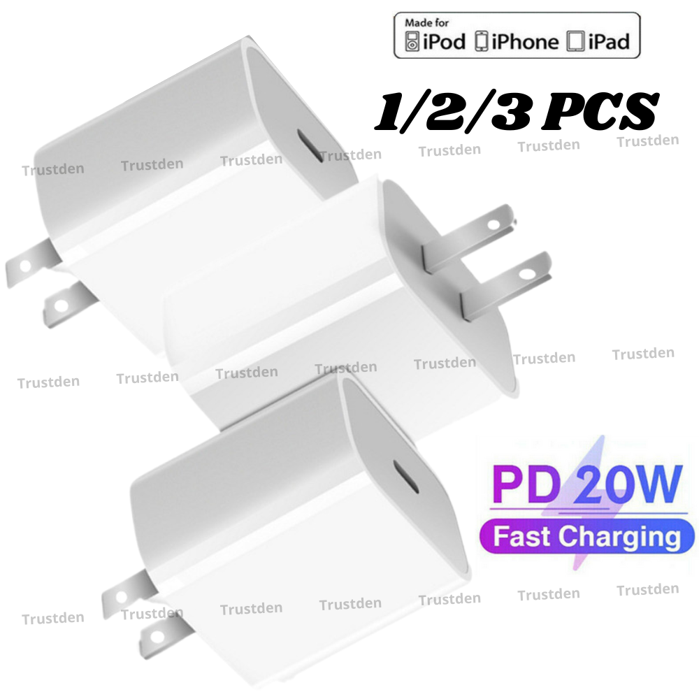 Lot 20W USB Type C Power Adapter Fast Charger Cube Block For iPhone iPad Android