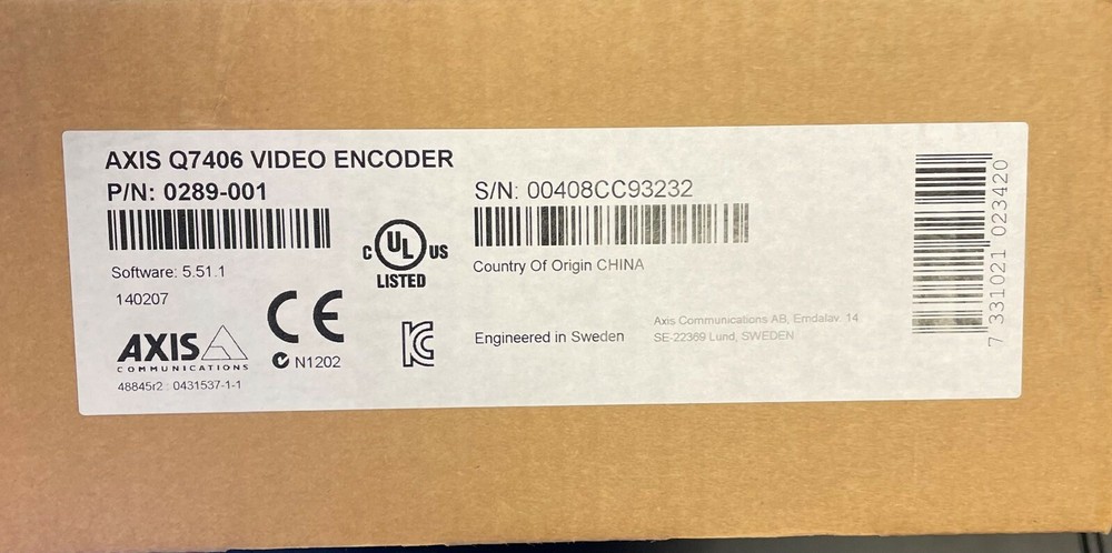 Axis Q7406 Video Encoder (New)
