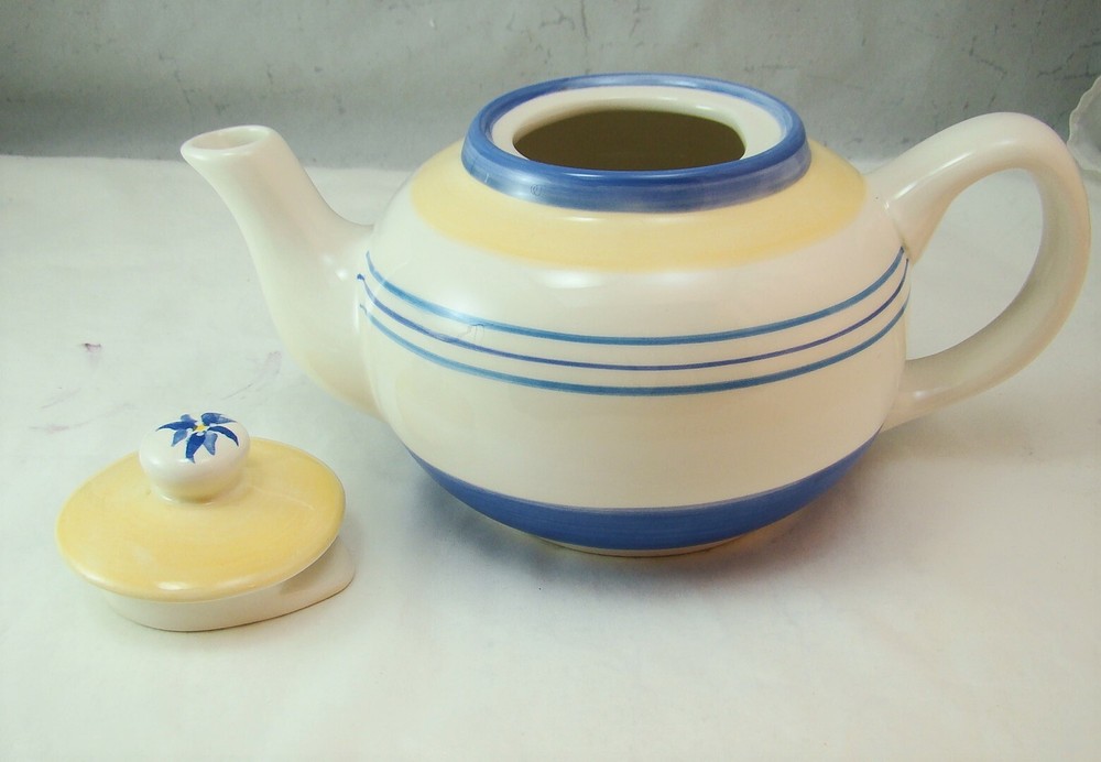 Block Basics FRENCH IRIS Teapot EXCELLENT