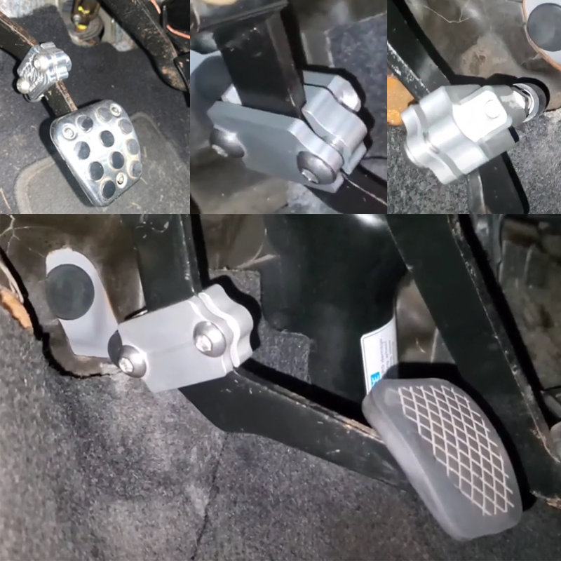 Billet Universal Race Clutch Pedal Petal Stopper Plate Bracket Crank Adjustable