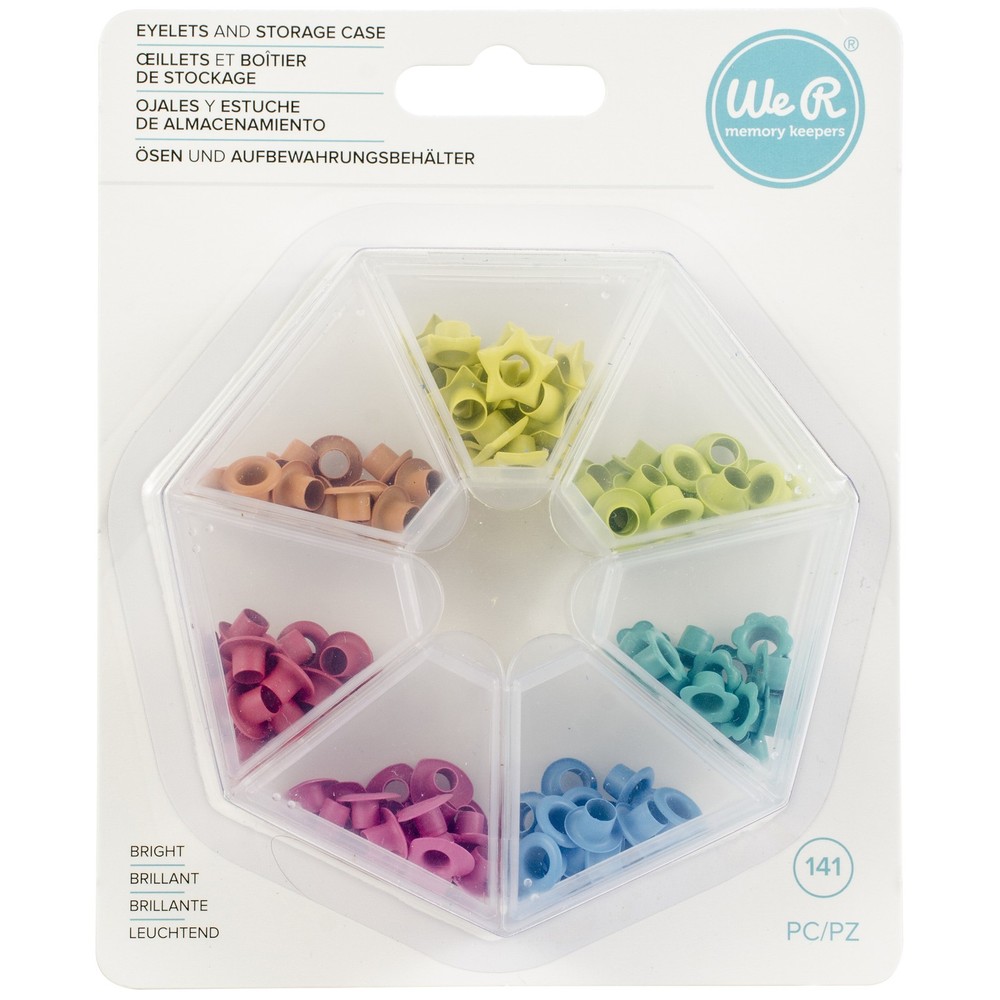 We R Eyelets W/Storage Case 140/Pkg-Bright