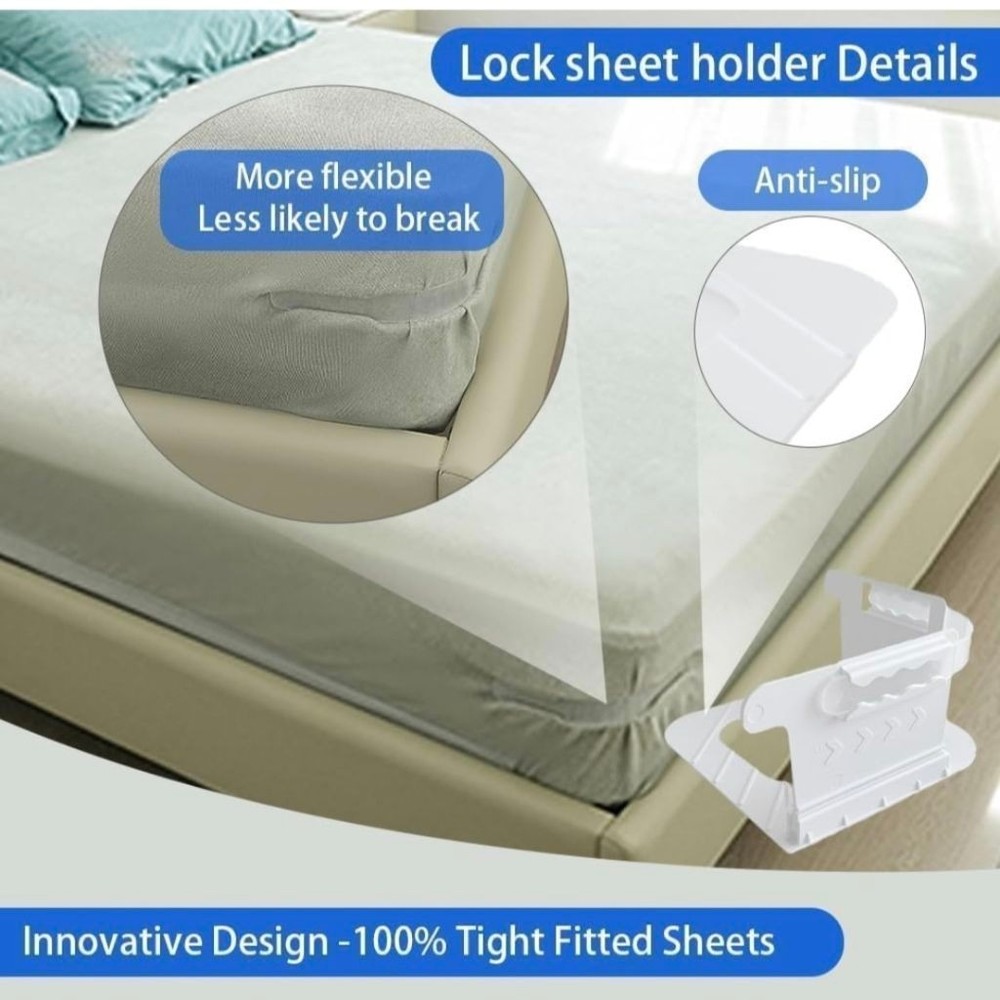 Unbranded White Bed Sheet Corner Holders One Size