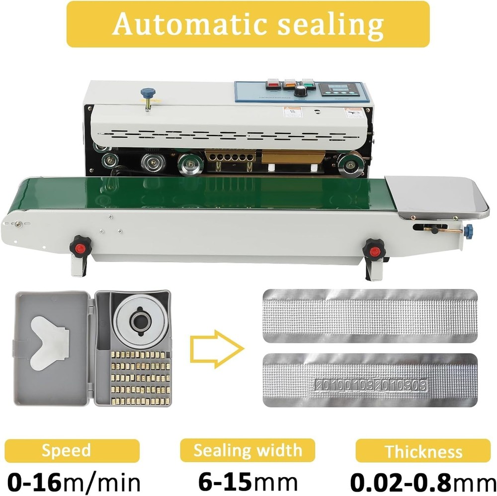 Continuous Band Sealer Automatic Horizontal Sealing Digital Temperature Control