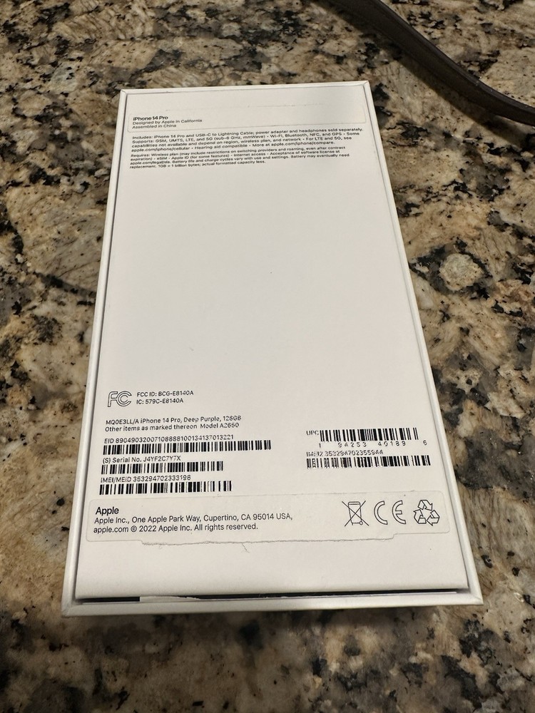 iphone 14 pro box only + cable