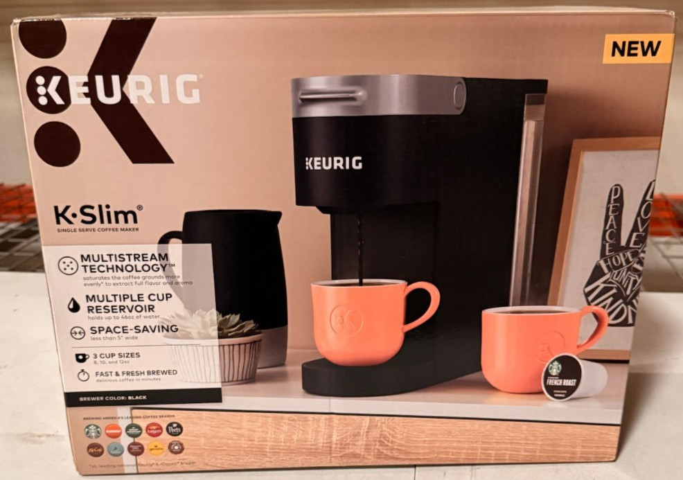 KEURIG K SLIM SINGLE SERVE COFFEE MAKER MULTISTREAM TECHNOLOGY MODEL BLACK