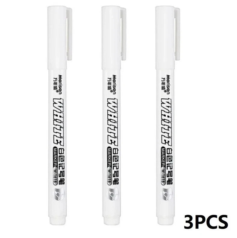 3 pcs White Waterproof Permanent Paint Marker Pens for Metal Wood Fabric**