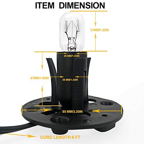 Salt Lamp Cord & Six Extra Bulbs, & Bulbs
