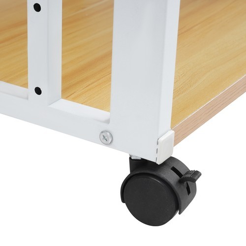 5-Tier Adjustable AV Media Stand Rack with Lockable Wheels, Modern Design New