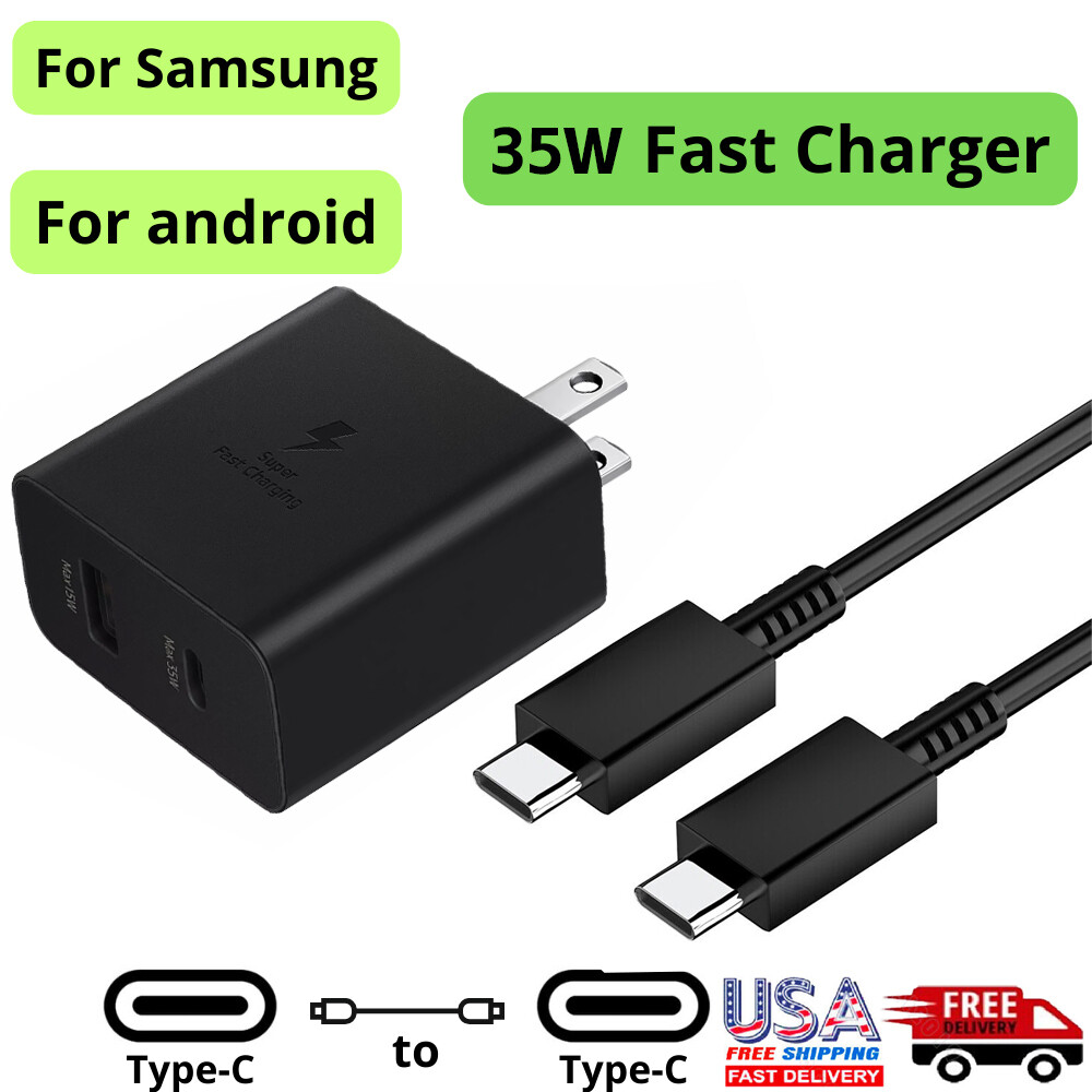 Super PD Power Adapter Duo Wall Charger+Cable For Samsung For Google Android