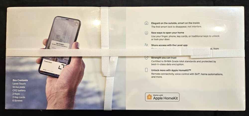 Level Lock- Touch Edition Smart Lock Satin Nickel Bluetooth Electronic Deadbolt