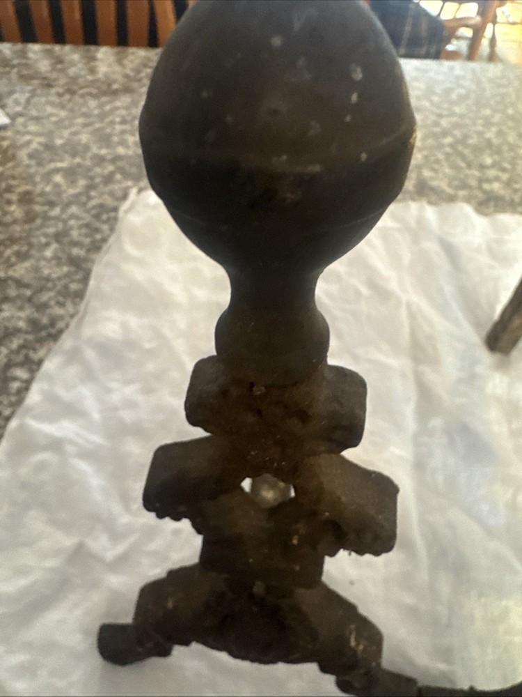 Vintage Cast Iron Fireplace Andirons