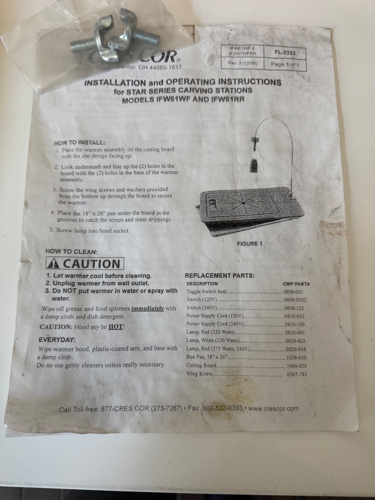 Cres Cor IFW-61-WF-PN Star Series Portable Carving Station with Drip Pan & Lamp