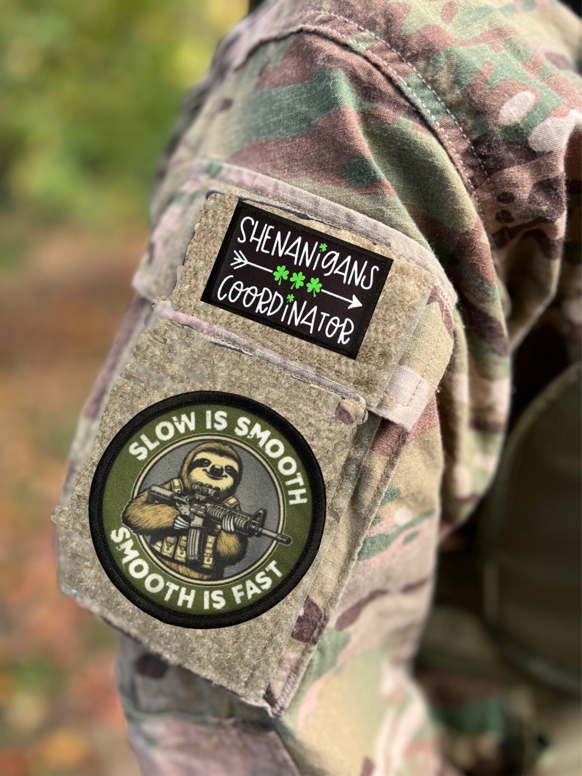 Slow is Smooth Smooth Is Fast Morale Patch Tactical Army Military Tactical Sloth