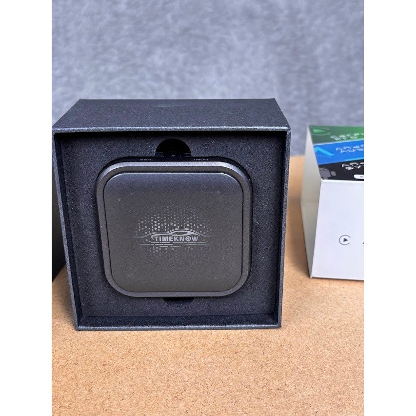 Timeknow Android Box Max R607 Wireless CarPlay Android Auto Adapter Iron Gray