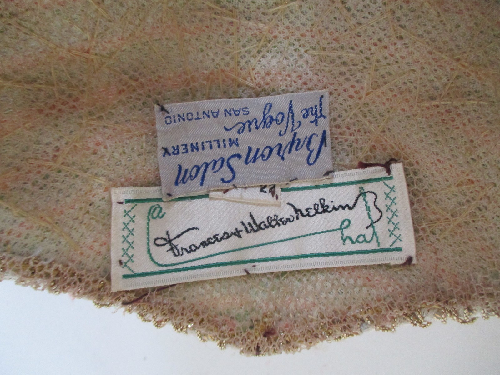 Vintage 1940s Juliet Cap Hat Beads Sequins Frances & Walter Nelkin Bridal