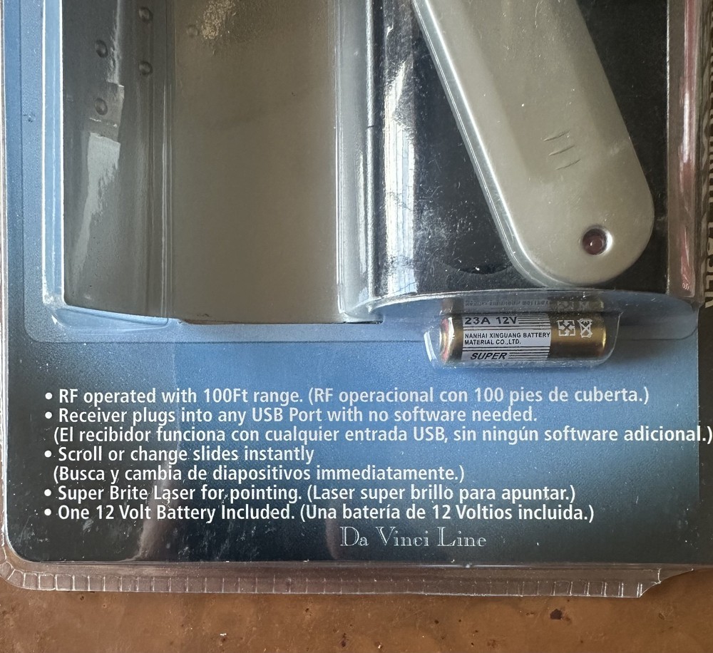 Wireless Presenter Remote Laser Pointer 100ft USB PowerPoint Clicker NEW