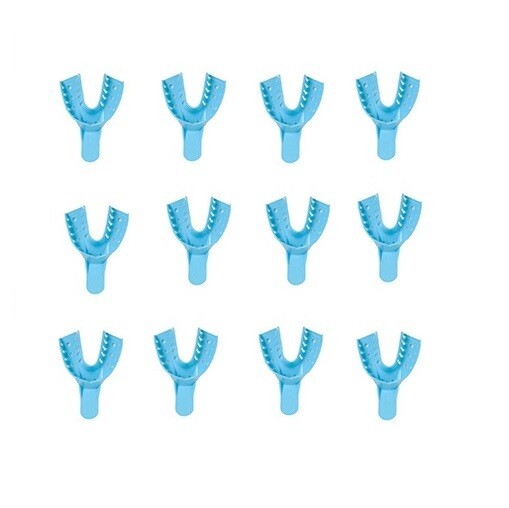 #2 Impression Trays , Perforated Large Lower 12 pcs