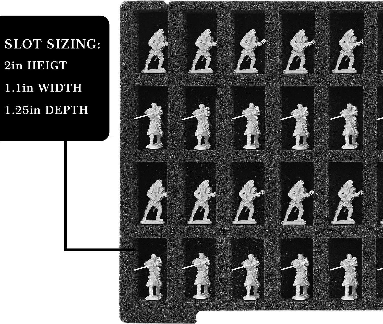 Miniature Storage Sturdy Carrying Figure Case 108 Slot for Warhammer and D&D