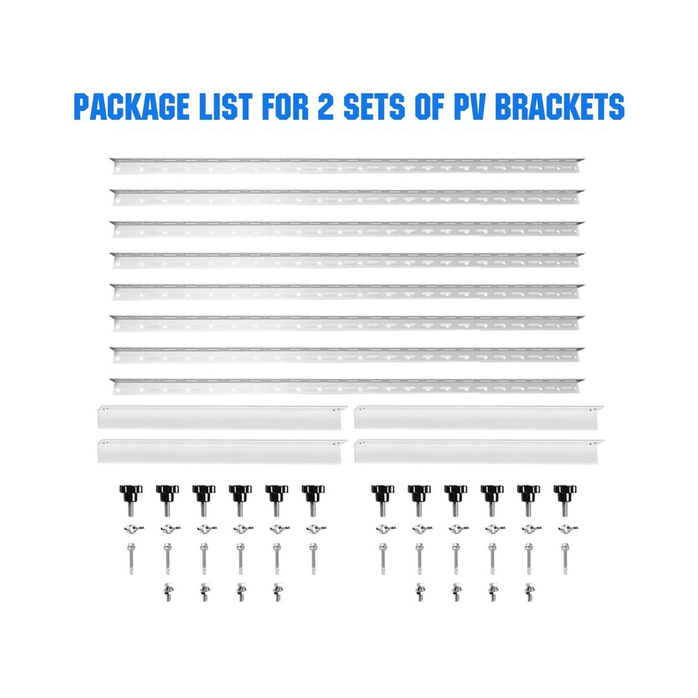 Solar Panel Mount Brackets, 2 Sets 45 inch Adjustable with Foldable Tilt Legs...