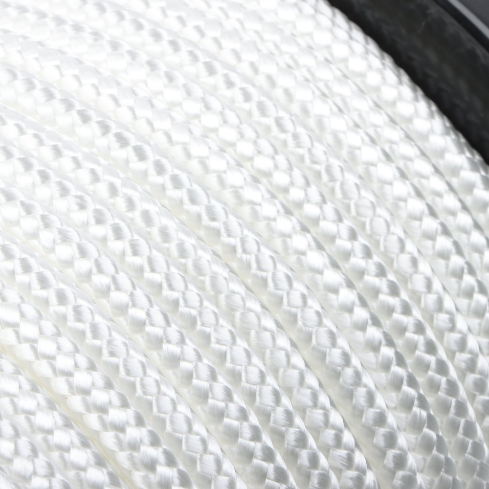 3/8" × 250' Multipurpose White Nylon Rope Sturdy Spool Solid Braid Rope