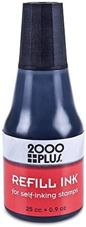 2000 PLUS Self-Inking Stamp Refill Ink Pad Black Replacement Office Supply