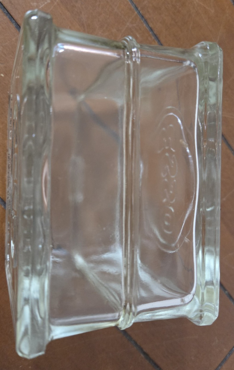 VINTAGE ADVERTISING GLASS BLOCK ESSO GAS OIL CO SAVINGS BANK COLLECTIBLE