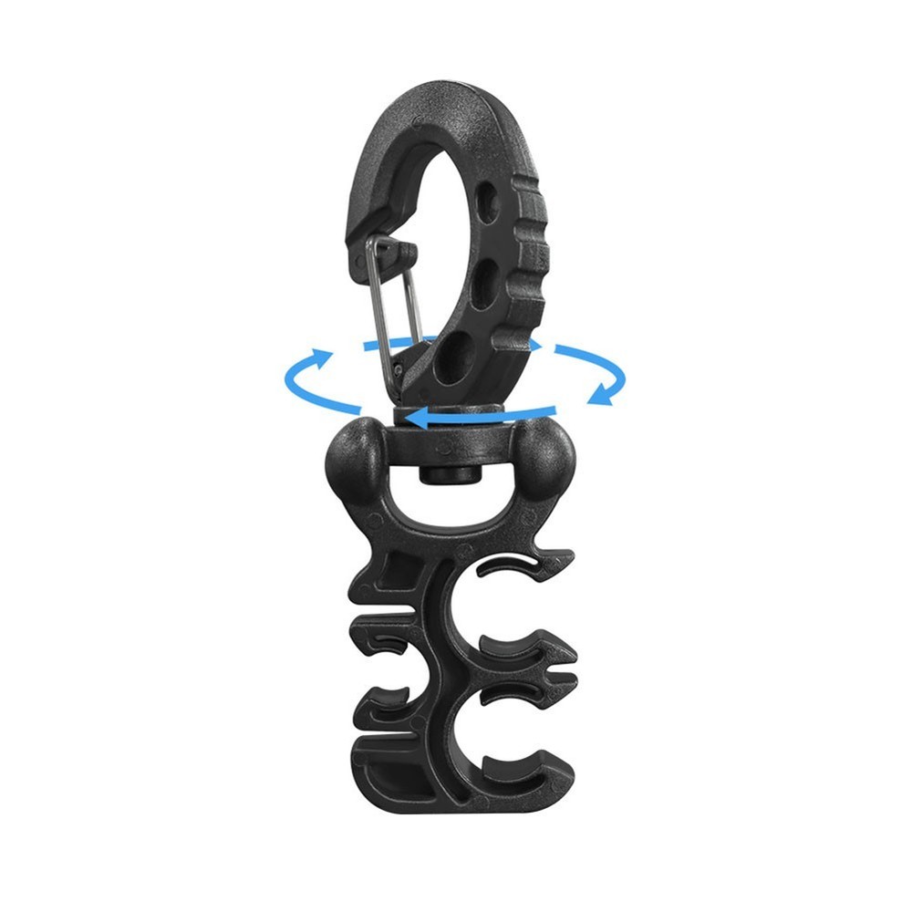 Scuba Hose Holder Clip for Second Stage For BCD Regulator Quick-Release 3-Hole