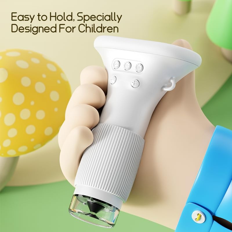 Portable Digital Microscope for Kids, Pocket Handheld Microscope Camera Orange
