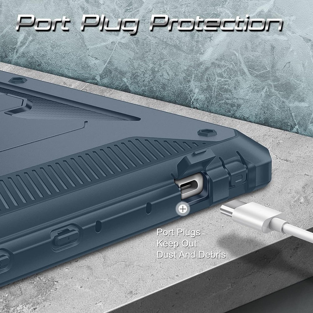 Case for Amazon Fire HD 10 Plus 11th 2021 Kickstand Cover + Screen Protector