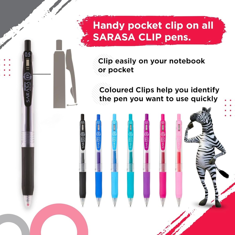 Zebra Journaling Set Gel Ink Pens, Assorted Colors, 14 Pack